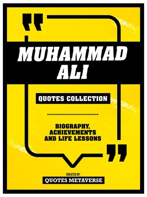 cover image of Muhammad Ali--Quotes Collection